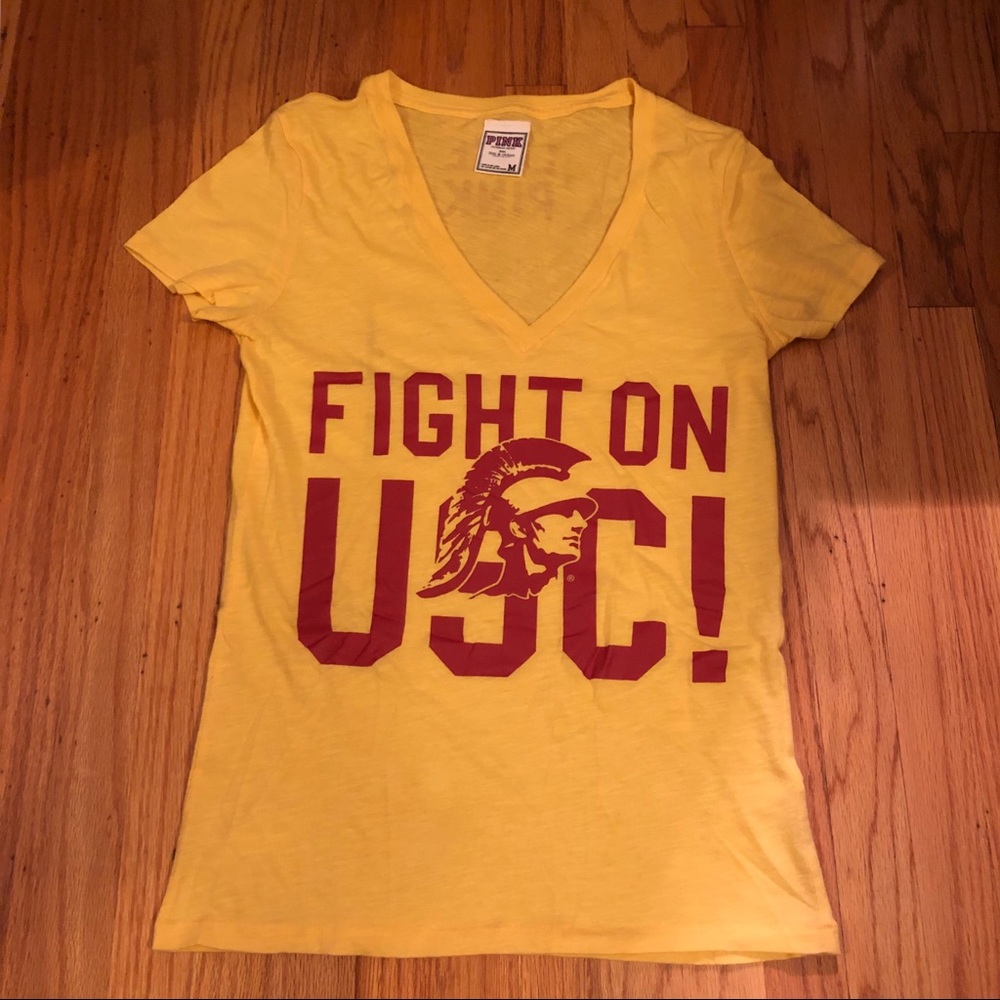Victoria’s Secret PINK USC Trojans Shirt Top NWOT